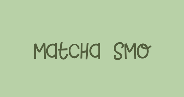 Matcha Smoothies font thumbnail